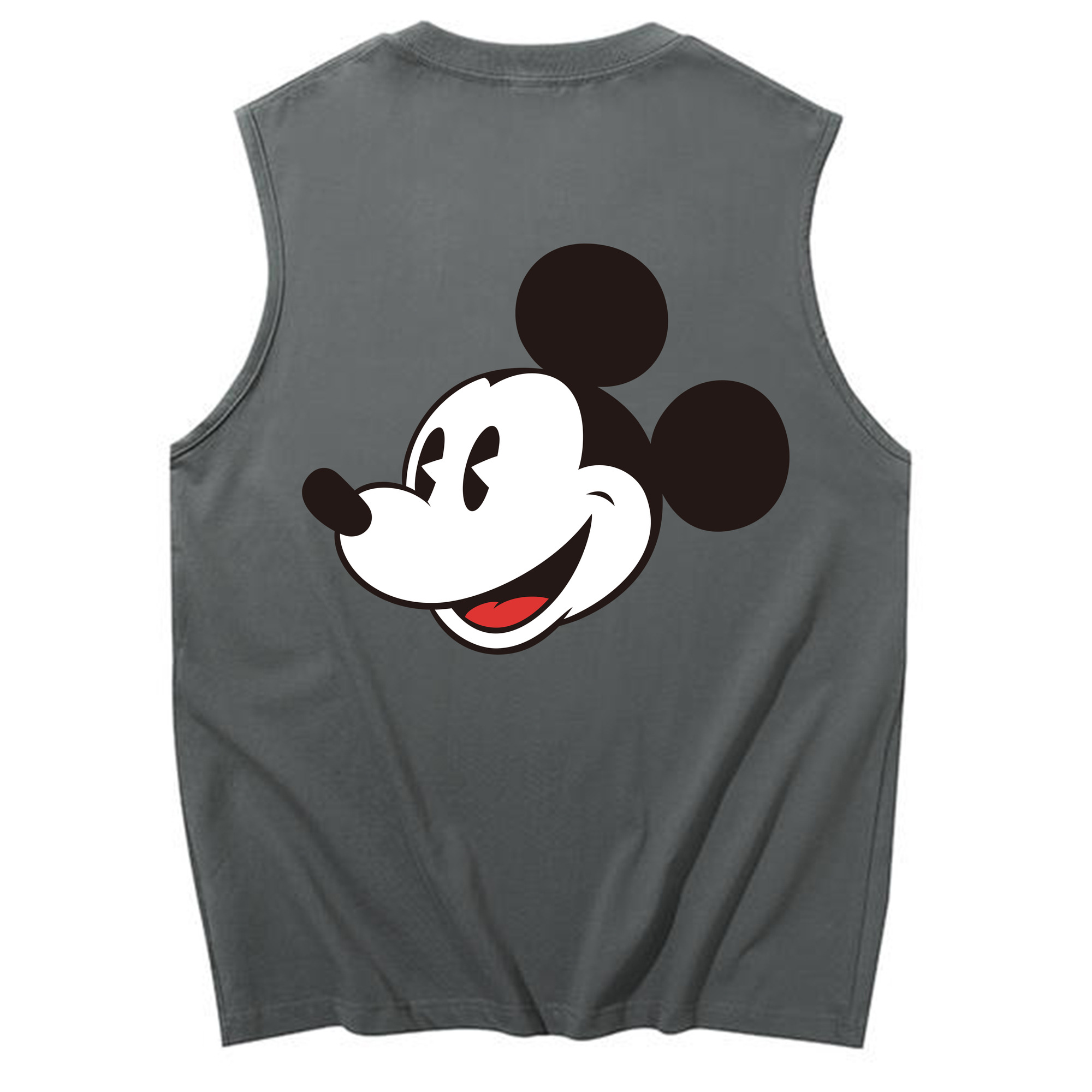 ミッキーマウス Mickey Mouse コットン100％タンクトップ（背面プリント）
